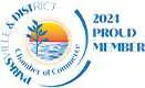 A logo for the 2 0 2 0 project member of the chamber of commerce.